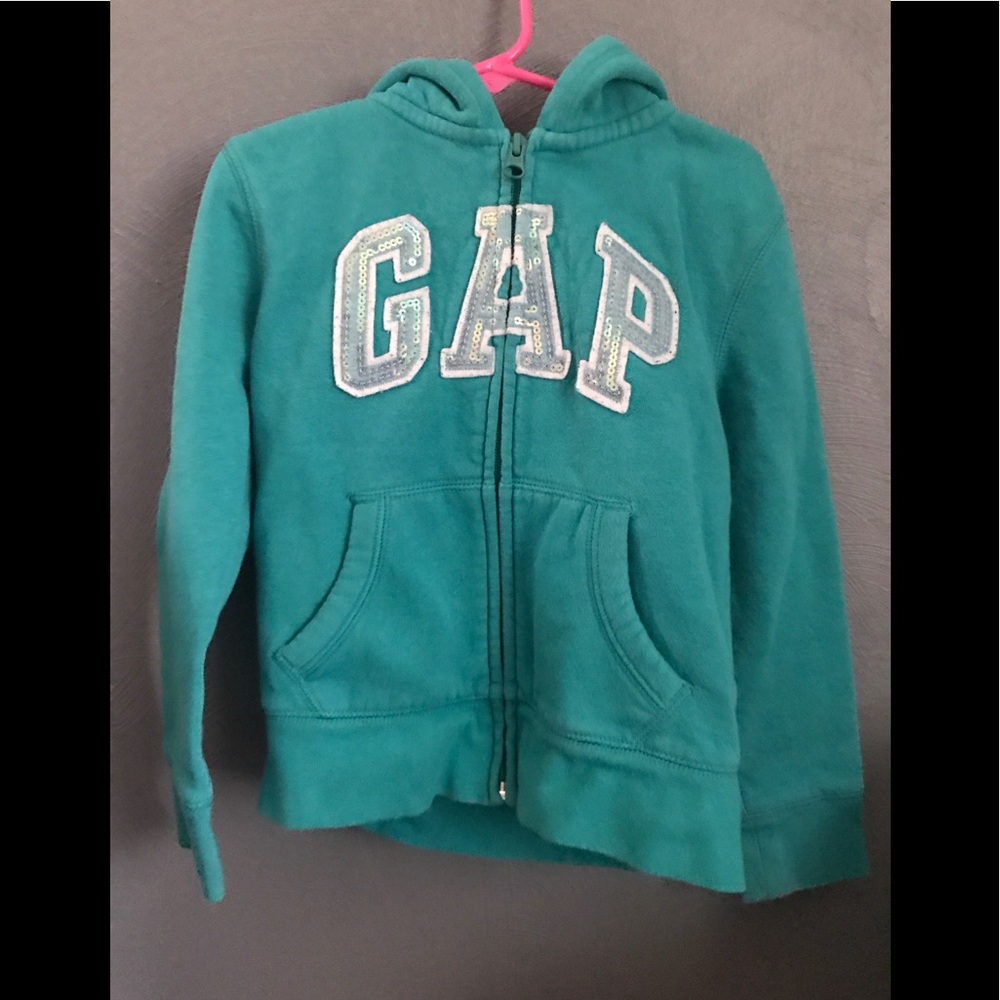 Kids teal GAP zip up hoodie